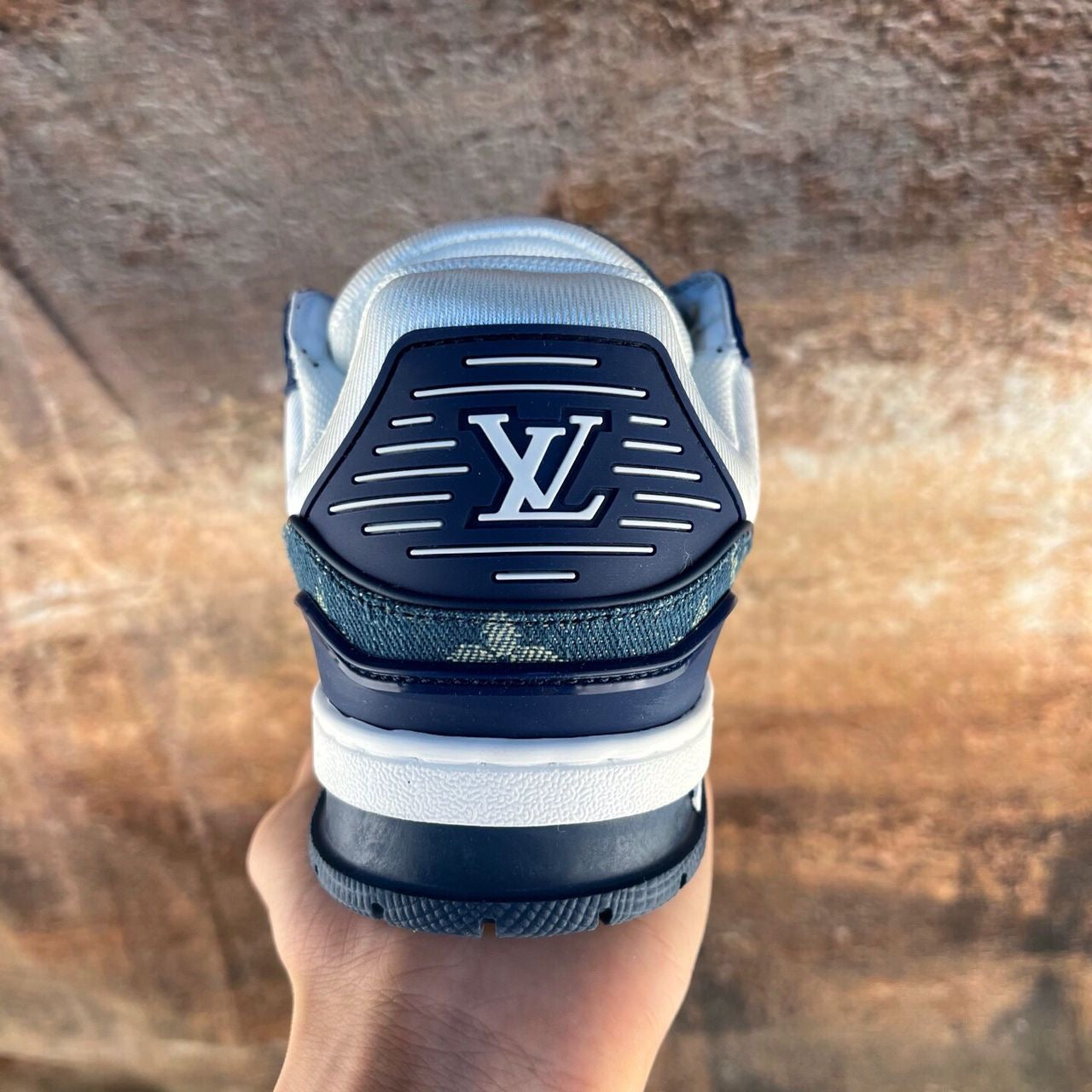 L'V Trainer Sneaker Monogram Denim
