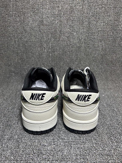 Nk SB Dunk Low Collaboration - Off White with black L'V Print