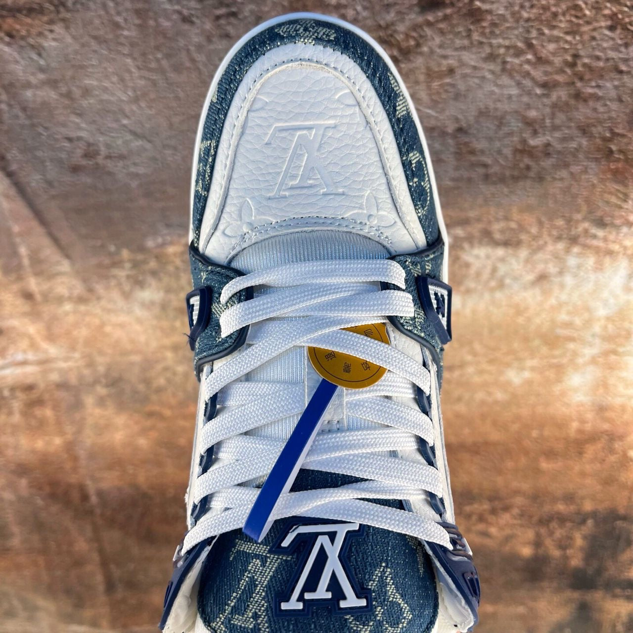 L'V Trainer Sneaker Monogram Denim