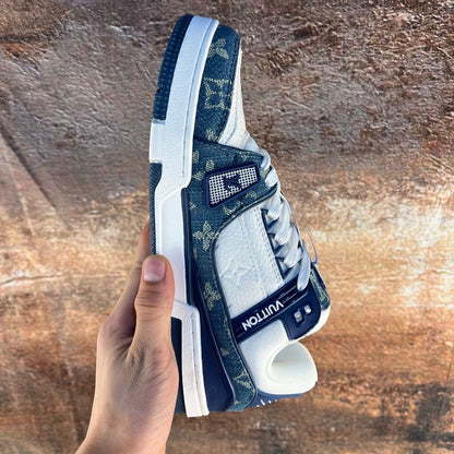L'V Trainer Sneaker Monogram Denim