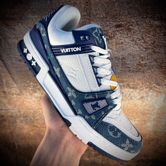L'V Trainer Sneaker Monogram Denim